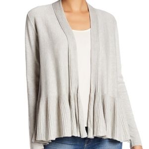 Long Sleeve Ruffle Bottom Cardigan New, M, L